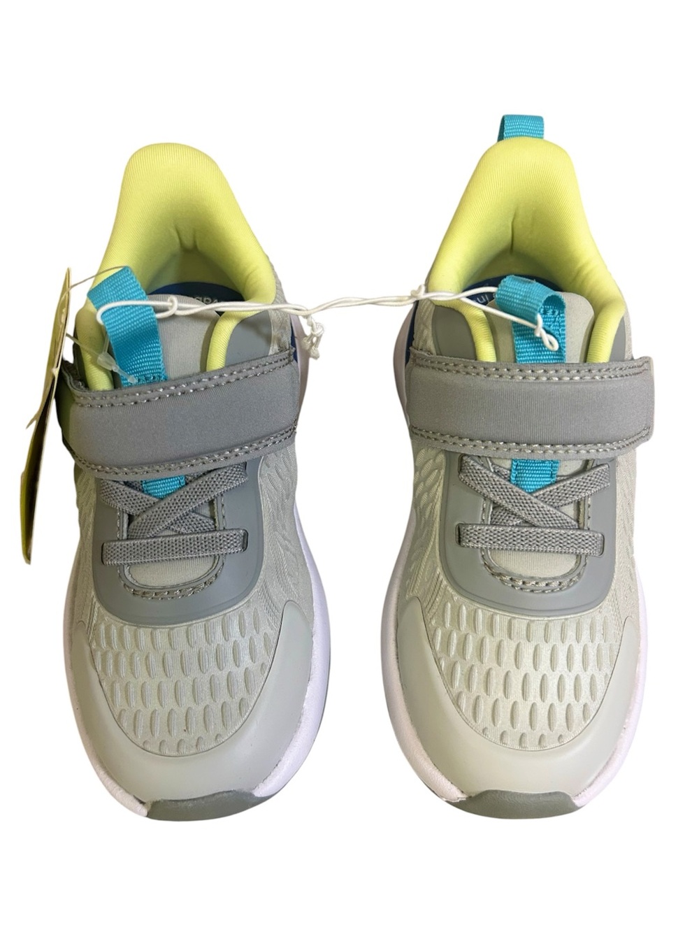 NWT All In Motion Gray Sneaker With Hook and Loop Fastener Toe Shield Size 9